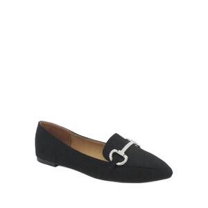 NEW QUPID women's swirl elegant flat loafer in black